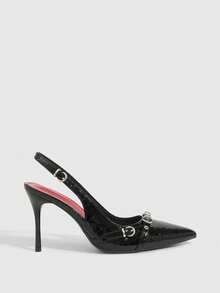 CUCCOO SZL 女士高跟鞋 - 黑紅色 - 查看 7