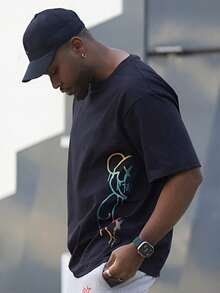 Heavens Edit Camiseta de manga corta casual y versátil con estampado gráfico simple para hombres - Negro - Ver 6