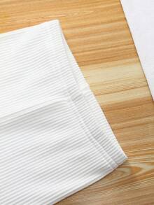 SHEIN Playful Pals 3pcs/Set Baby Girls' All-Match Casual Solid Color Stretchy Leggings, Pants, Tights, Infant Bottoms, Infant Trousers Set, Knit Corduroy Baby GirlLeggings, Suitable For Spring, Summer, Autumn, Winter - Multicolor - View 6