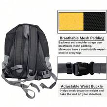 Dog Backpack Carrier Pet Carrier For Small Medium Dogs Travel Bag Front Pack Breathable Adjustable With Reflective Strips For Hiking Outdoor Cats Cat Carrier Cat Bag - Black - View 4