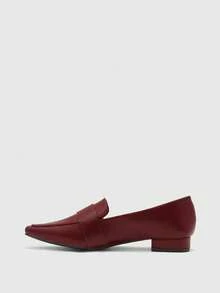 CUCCOO BIZCHIC Women's Fashionable Versatile Commuter Buckle Flats Valentine's Day - Burgundy - View 9