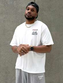 Heavens Edit 男士时尚宽松印花短袖T恤 | 优雅设计 | 夏季必备 | 轻松搭配，展现你的风格 - 白色 - 查看 6