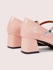 CUCCOO DOLLMOD 女士圆头粉色学院风JK鞋款，百搭舒适，可爱甜美双带玛丽珍鞋 - 淺粉色 - 查看 9