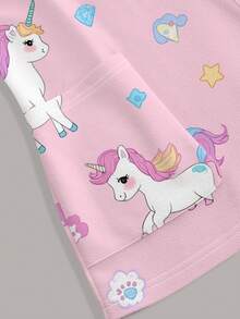 TaskEZ Rainbow Pony Pink Women's Scrub Uniform Top - Multicolor - View 4