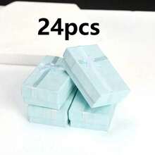 24件套蝴蝶结首饰礼盒，小型首饰礼盒，戒指、耳环、手链收纳盒，项链收纳盒，包装盒，节日礼物，周年纪念日，婚礼，生日，首饰展示和包装用品，串珠和首饰制作，生日礼物，节日礼物，朋友礼物，首饰展示，首饰携带，盒子，秋季装饰，圣诞礼物，万圣节礼物，项链盒，情侣礼物 - 多色4 - 查看 16