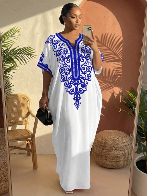 SHEIN Lady Four Seasons Elegant Work Office Multi-Color Woven Ball Gown Plus Size Dresses Modest Dress Vacation Outfits Plus Size Women Summer Dress For Women Vacation Dress African Dresses For Women Abaya Dubai Summer Outfits For Women Bohemian Boho Women Plus Size Summer Dress Outfit For Women Clothing Summer Jalabiyas Casual Dresses Fashion Caftan Dress Blue And White Dress Women Cotton Maxi Dress, Summer Dresses