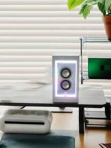 Teckwe 无线蓝牙音箱，带RGB灯光和定制透明设计（800mAh超长续航） - 彩色 - 查看 8