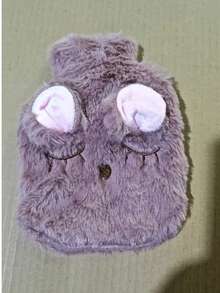 Plush Squinting Rabbit Fur Hand Warmer, Removable And Washable, Water-Filled Hot Water Bag - Multicolor - View 9
