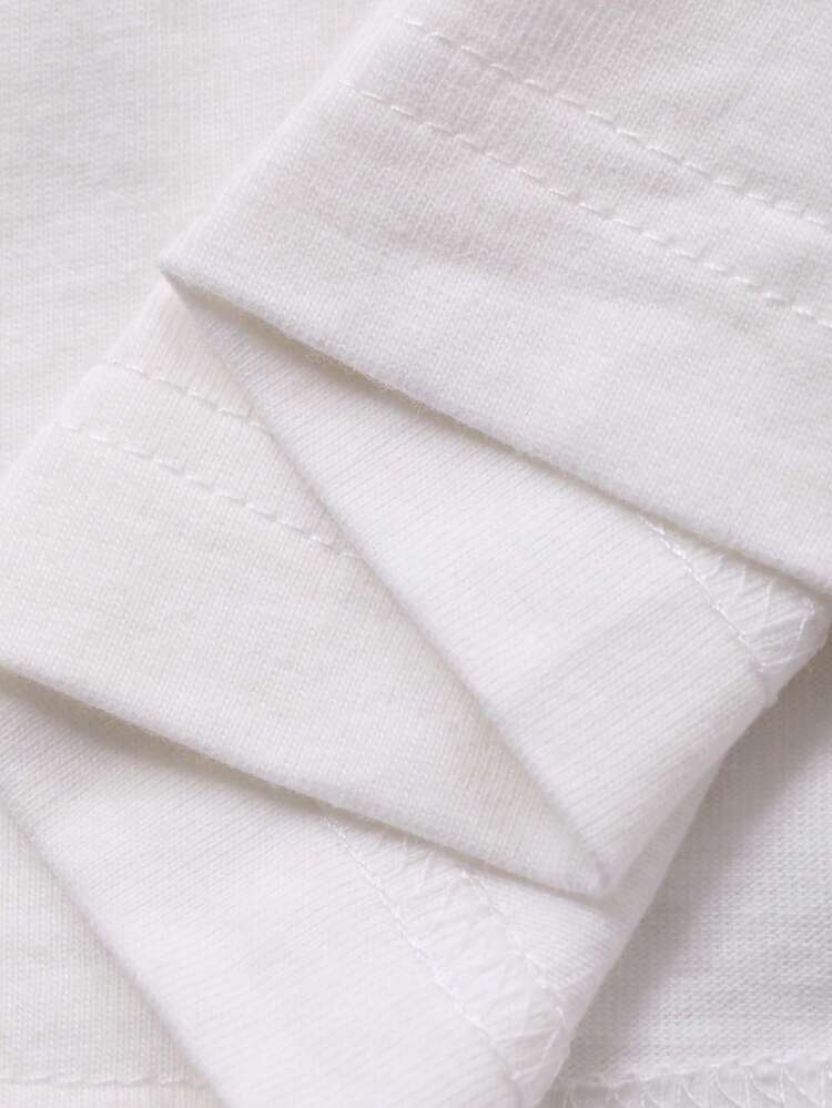 Tween Boy Letter Print Raglan Short Sleeve Casual Loose T-Shirt Summer