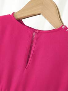 SHEIN 女婴碎花拼接长裙 - 彩色 - 查看 6