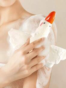 Joivida Goose-Shaped Kids Bath Balls Soft Non-Fraying Baby Bath Sponges Premium Skin-Friendly Bath Flowers - Multicolor - View 3