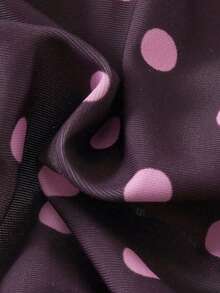 Swim Mod Women's Summer Polka Dot Print Sexy Camisole Tie Bow Bikini Top, Beach Holiday Wear - Multicolor - View 3