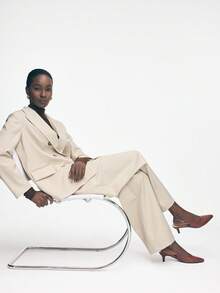 Mnmlis Women's Pointed Toe Buckle Design Everyday Versatile Fashion High Heels - Brown - View 11