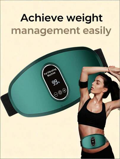 Teckwe 1 PC Single-Pack Waist Belt Features Vibration Massage, Multi-Functionality, Slimming And Fitness Benefits, And Is Portable, Rechargeable, Warming, And Shaping Properties Suitable For Women's Daily Use In The Office Or Home. Battery Capacity: 800mAh.