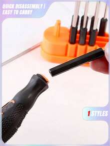 1 Set 8-In-1 Multifunctional Screwdriver Set For Mobiles And Computers - Manual Repair Tool Kit With Various Heads - Multicolor - View 6