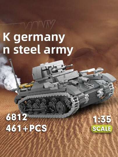 MINKOJA - SELECTS Type 1 Tank B Building Block Set, 461 PCS – 1:35 Scale Model With Battle Damage Stickers & Rotating Turret, Detailed Collectible Tank Assembly Kit For Adults, Military Desktop Decor, Birthday Gift,Easter,Easter Gift,Childen's Day,Adult Others Block Toys