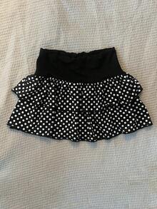 Resyla Women's Polka Dot Print Layered Casual Skirt - Multicolor - View 2