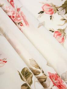 GlowEve 女士碎花拼接牛仔迷你裙 - 藍色 - 查看 6