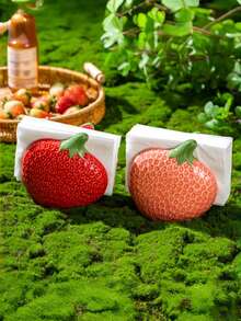 Joivida Strawberry-Shaped Ceramic Desktop Tissue Holder Household Hotel Restaurant Cafe Tissue Stand Stylish Tissue Storage Rack - Multicolor - View 7