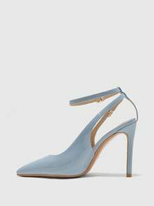 CUCCOO BIZCHIC Nuevos tacones altos de punta fina y versátiles para mujeres para Navidad - Azul claro - Ver 10