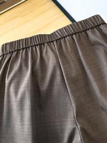 GlowEve CURVE Pantalones anchos plisados de colores variados de estilo casual - Café integral - Ver 9