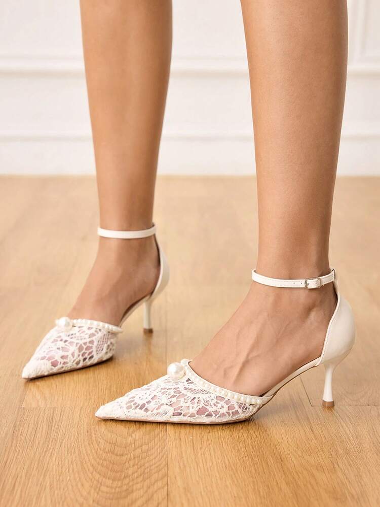 CUCCOO HITCHD Women's Mid-Heel, Pointed Toe, Slim High Heel Party Shoes Valentine's Day Elegant Shoes