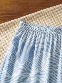 男士印花休闲哈伦裤 - 彩色 - 查看 3