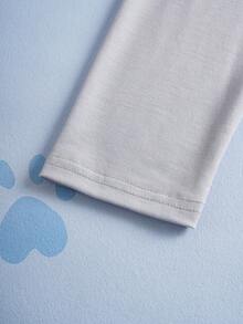 SHEIN | PAW Patrol Young Boy Letter & Cartoon Graphic Round Neck Long Sleeve T-Shirt - Grey - View 6