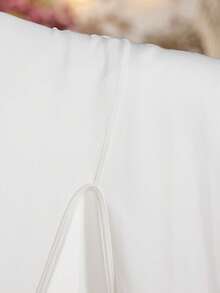 VOLUPTÉ CURVE Plus Size Summer White Solid High Neck Sleeveless High-Waist Wide-Leg Jumpsuit For Wedding Guests, Parties, Going Out, Graduation, Birthdays - White - View 8