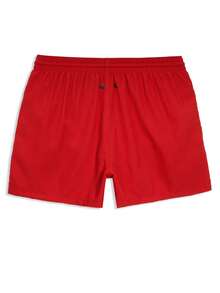 Horizaway Pantalones cortos de playa con cordón y bolsillo, transpirables para hombre - Rojo - Ver 3