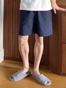 DAZY Men's Striped Elastic Waist Shorts Loungewear, Summer - Multicolor - View 3