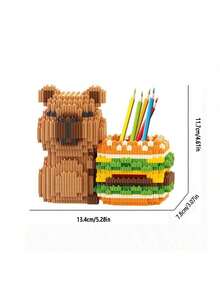 Bộ gồm 700 khối nhựa nhỏ, có thể lắp ráp thành hộp đựng bút hình trái tim bằng quả đào, mô hình trang trí làm quà tặng, quà sinh nhật, quà Giáng sinh và nhiều hơn nữa. - Nhiều màu - Xem 9