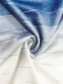 EMERY ROSE Women's Casual Denim Effect Short Sleeve T-Shirt - Multicolor - View 3