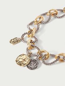 Glisma Chain Necklace, Personalized, Alloy Material, Women's Badge Design, Fashion Necklace, Geometric O-Pattern Necklace, Casual Everything - Gold - View 6