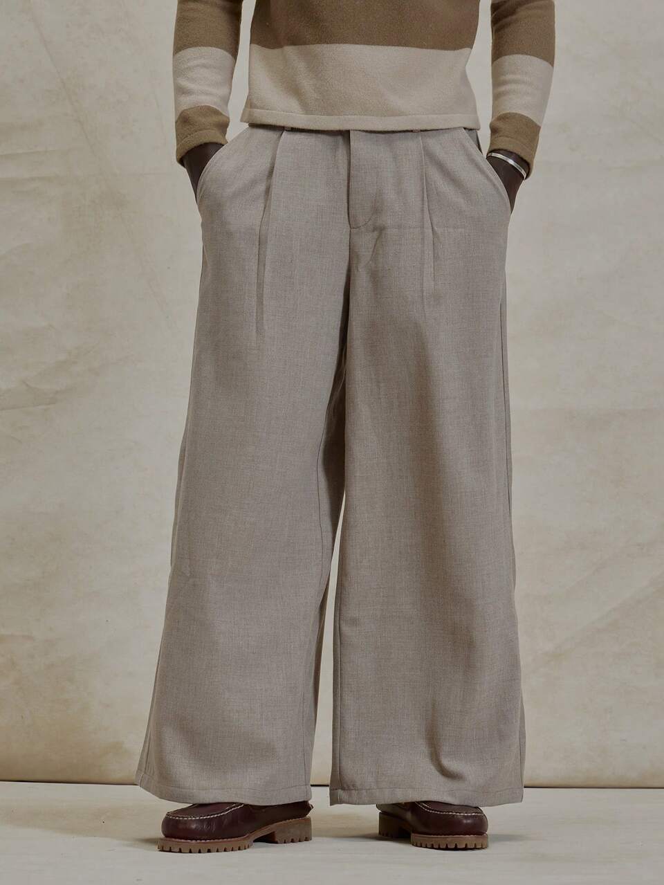 Tailored Style Loose Fit Baggy Suit Look Trouser Pant Pleated Bottoms Spring Summer Essentials