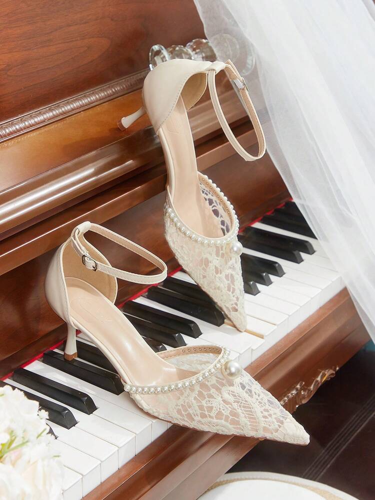 CUCCOO HITCHD Women's Mid-Heel, Pointed Toe, Slim High Heel Party Shoes Valentine's Day Elegant Shoes