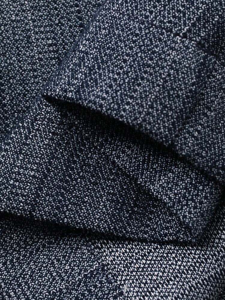 Blue Short Sleeve Shirt Outfit For Men, Spring/Summer