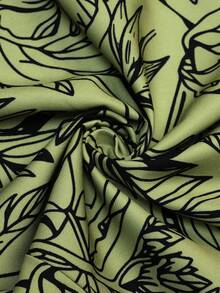 Breezaya 女士复古印花腰部抽绳设计休闲裤，度假装扮 - 彩色 - 查看 6