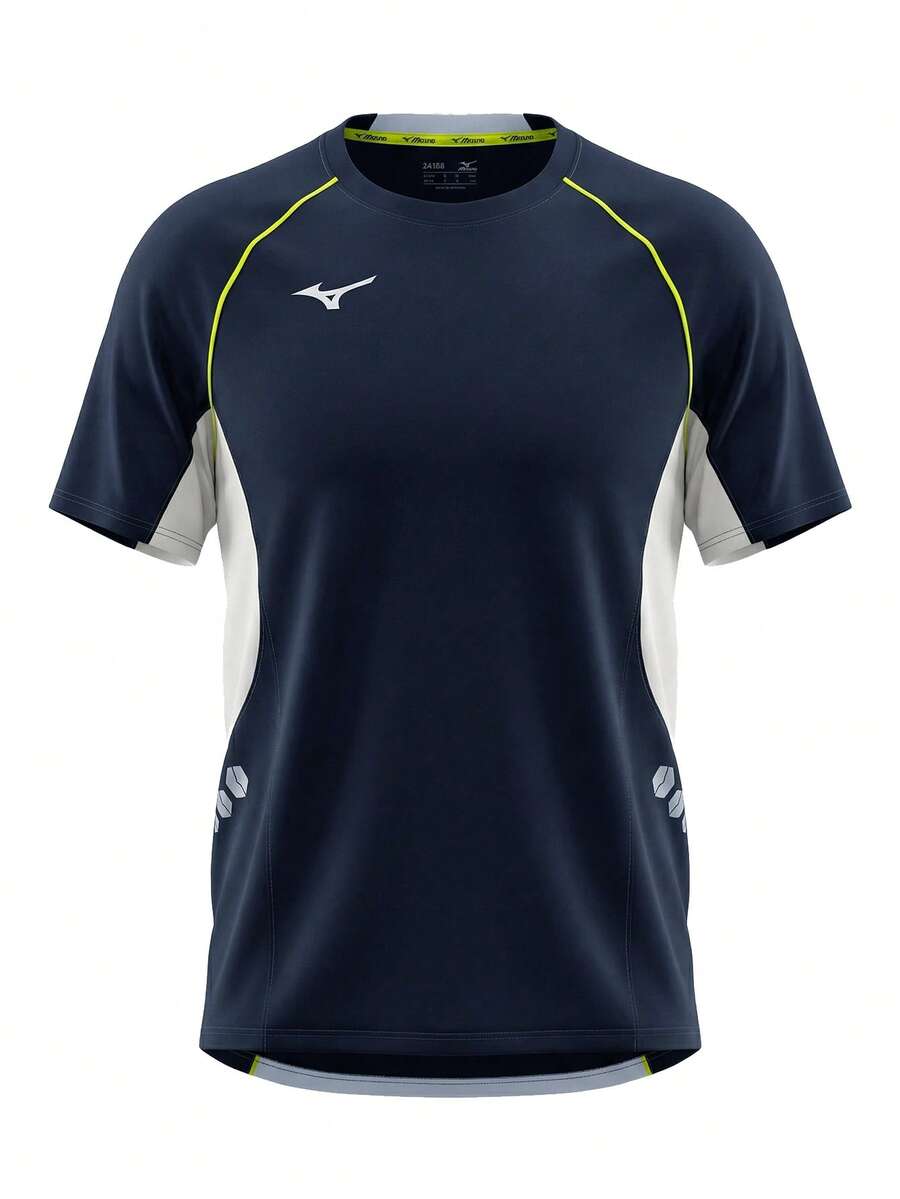 Mizuno Men's Sports T-Shirts Navy - Navy Blue - View 1