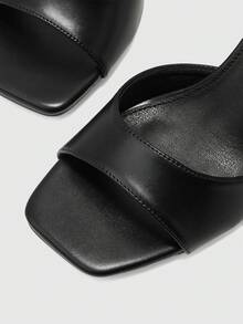 CUCCOO BIZCHIC Women's Buckle Design Fashion Daily Wear High Heel Sandals - Black - View 8