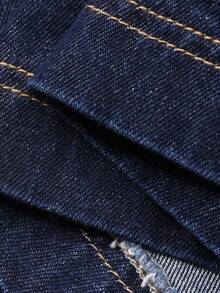 FRIFUL Women's Casual Commuter Front Button Long Denim Dress - Blue - View 8