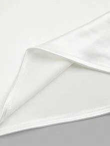 Franclia Holidaya 时尚商店 女士优雅派对 2026 春夏时尚深V领白色缎面水钻吊带背心 - 白色 - 查看 6