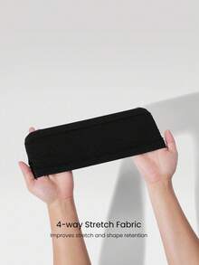 GLOWMODE Fierce Focus Stretchy Seamless Sweat-Wicking Reflective Logo Wide Headband Running Hiking Gym Workout Daily Active Wear - 黑色 - 查看 3