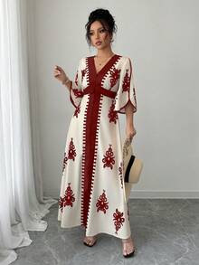 Rafferiza 女士长裙 - 酒紅色 - 查看 3