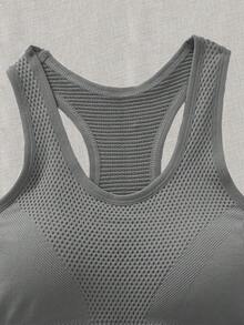 Easithlete 3pcs Seamless High Stretch Racerback Sports Bra - Multicolor - View 4