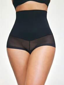SHAPORA 1pc Women's Comfortable Minimalist Black Shapewear Bottom - Black - View 3