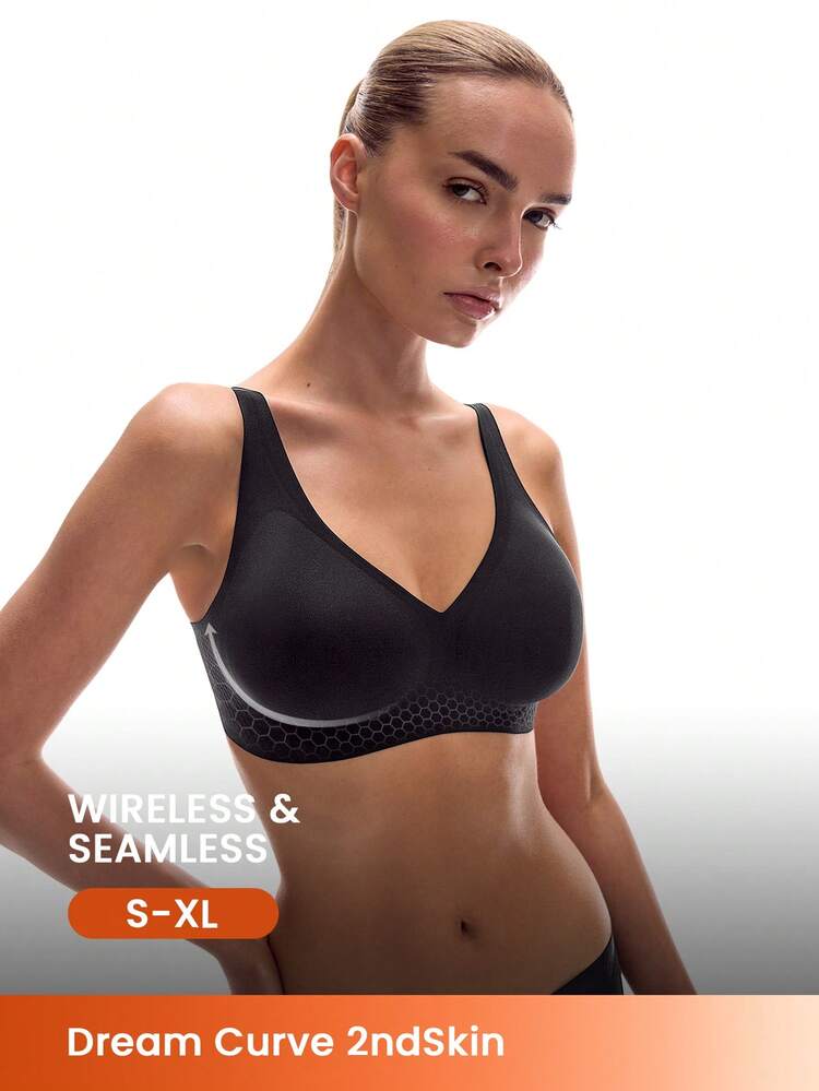 Dream Curve 2ndSkin Wireless Seamless Plunge Lounge Bra