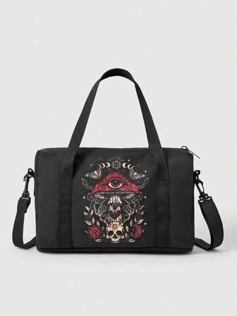 Grunge Punk Bolso de hombro casual de gran capacidad con estilo punk