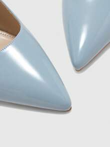 CUCCOO BIZCHIC Nuevos tacones altos de punta fina y versátiles para mujeres para Navidad - Azul claro - Ver 8