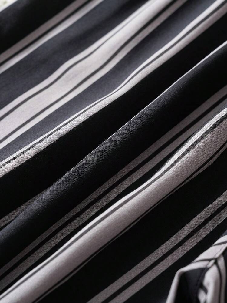 男士弹力腰带条纹休闲日常平角内裤 - 彩色 - 查看 6